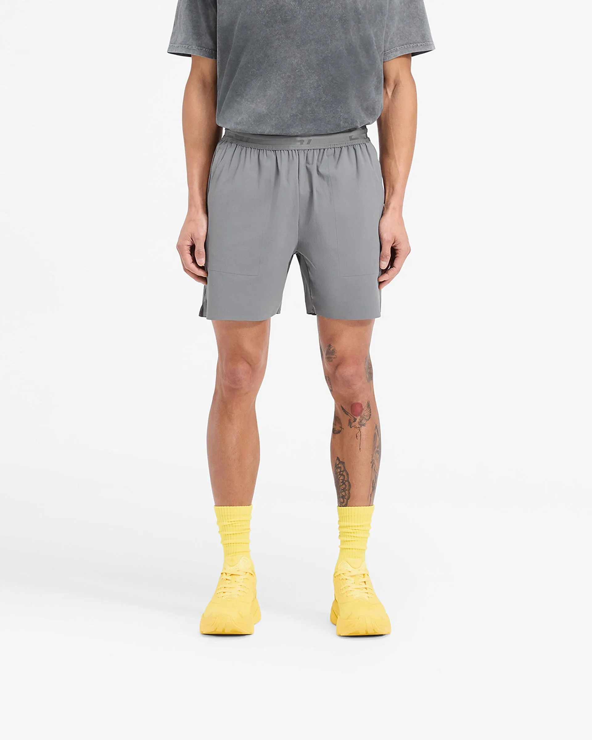 Dynamic Flex Zones Relaxed Look Team 247 Fused Shorts - Pewter Lemon