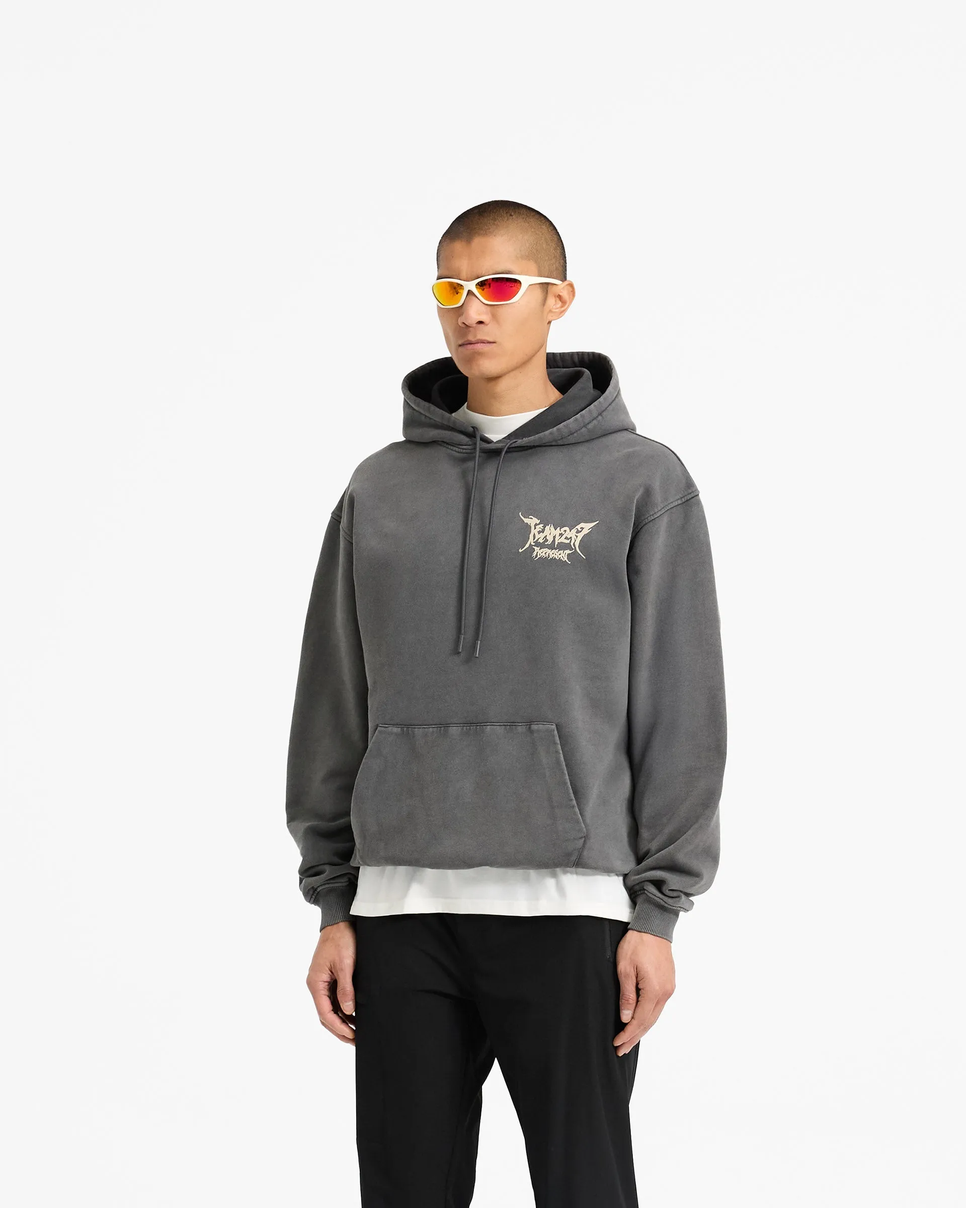 comfortable for sitting Team 247 X END Oversized Hoodie - Washed Grey