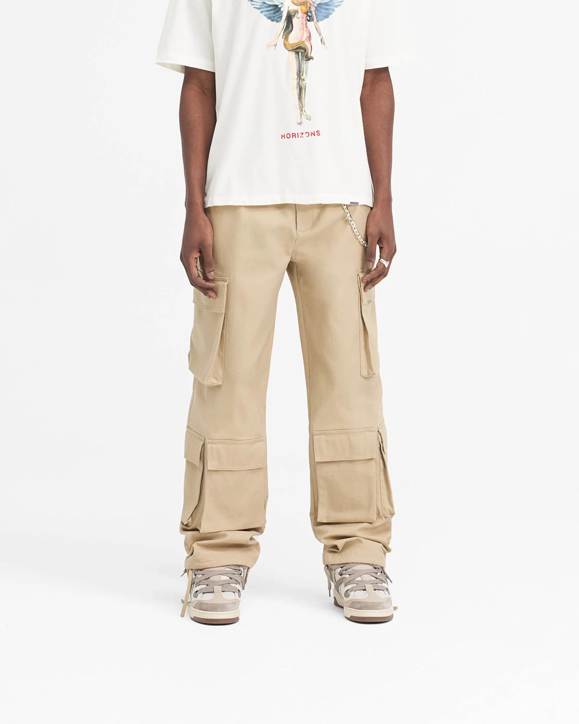 Baggy Cargo Pant - Sandstone Training Comfort All-Day Wear