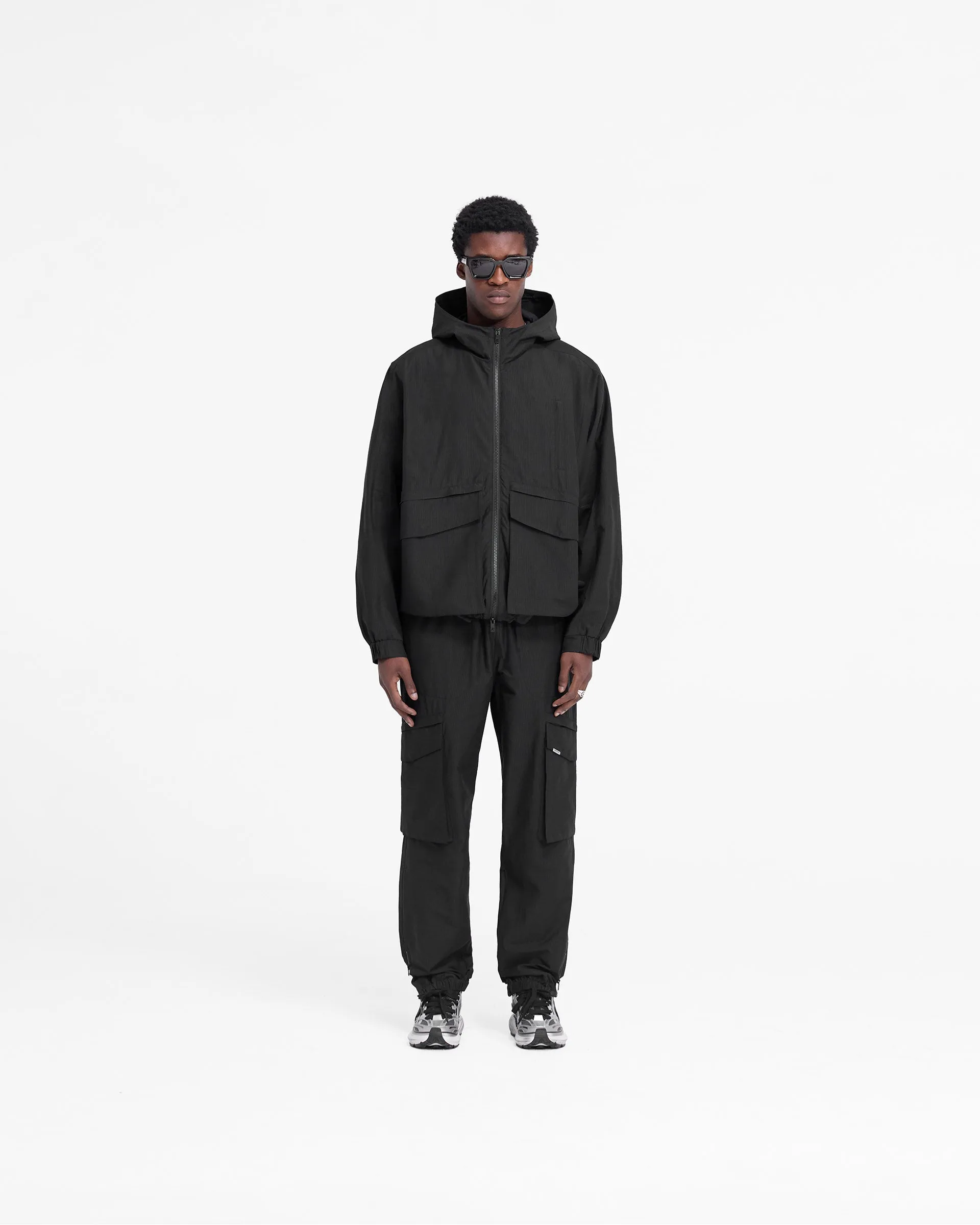 Tech Cargo Jacket - Jet Black ReinforcedEdging