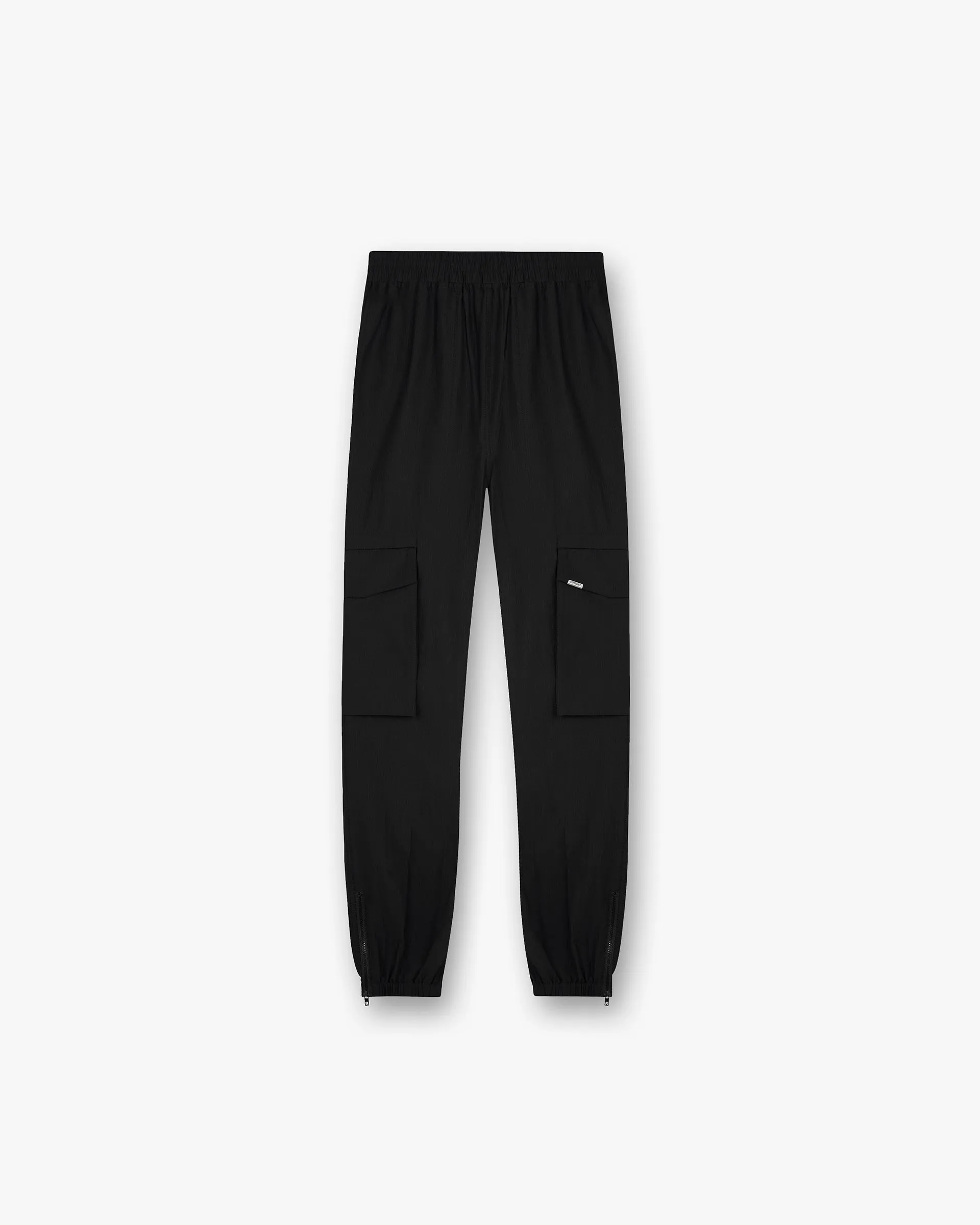 Tech Cargo Pant - Jet Black No Gap Waist Tailored Fit