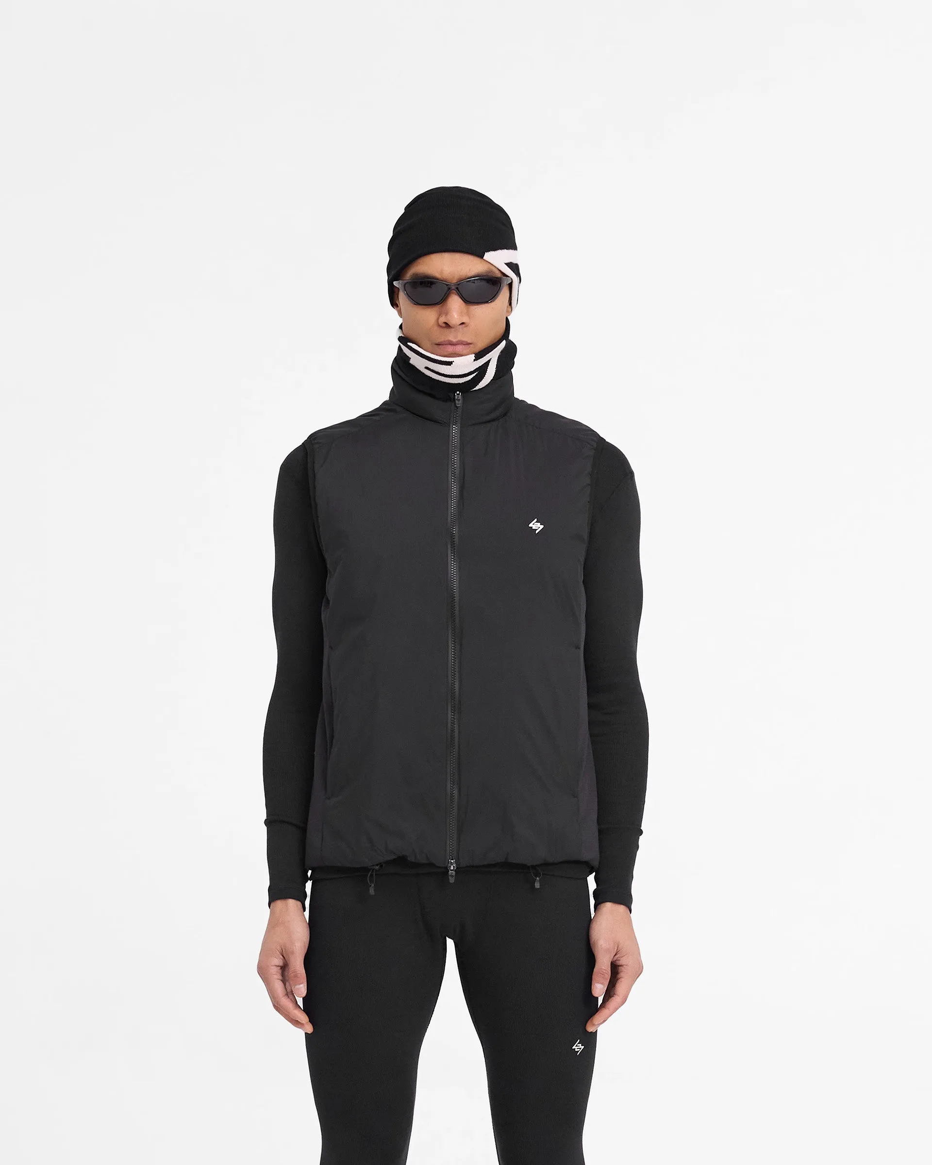 Team 247 Insulated Gilet - Black Stitched Look Modern Utility