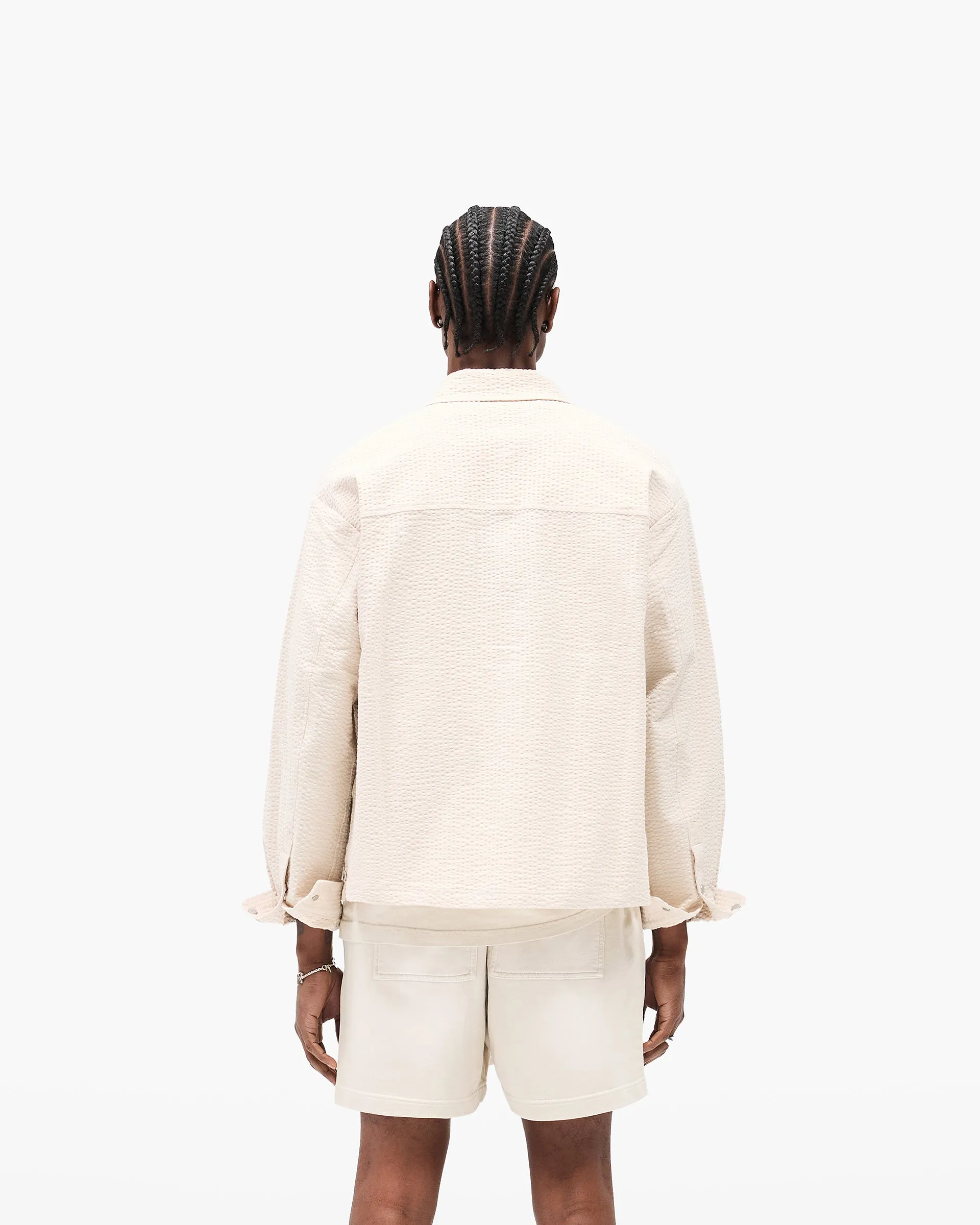 Textured Long Sleeve Shirt - Champagne Travel-friendly Holiday Outfit