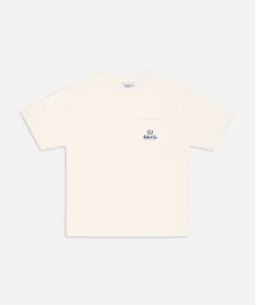 The Amos Tee - Cream Embroidered Adaptable