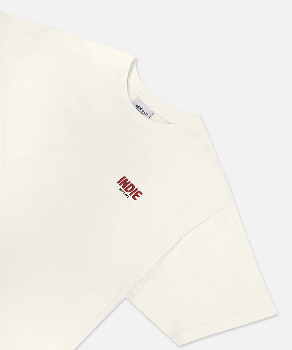 Travel Light The Astor Tee - Off white/Red