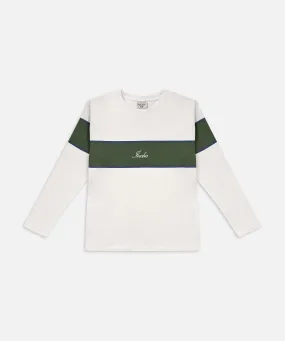Weekend Wear The Ranger L/s Tee - Chalk/Green