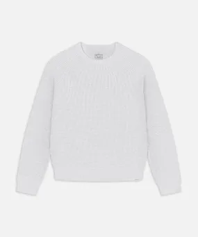 The Summit Raglan Knit - Ice Grey Marle Breathable Knitwear