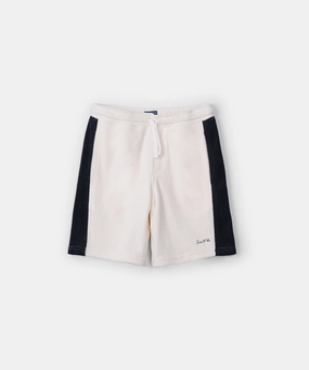 The Elia Short - Ecru Double Needle Stitching Tear Resistant Weave