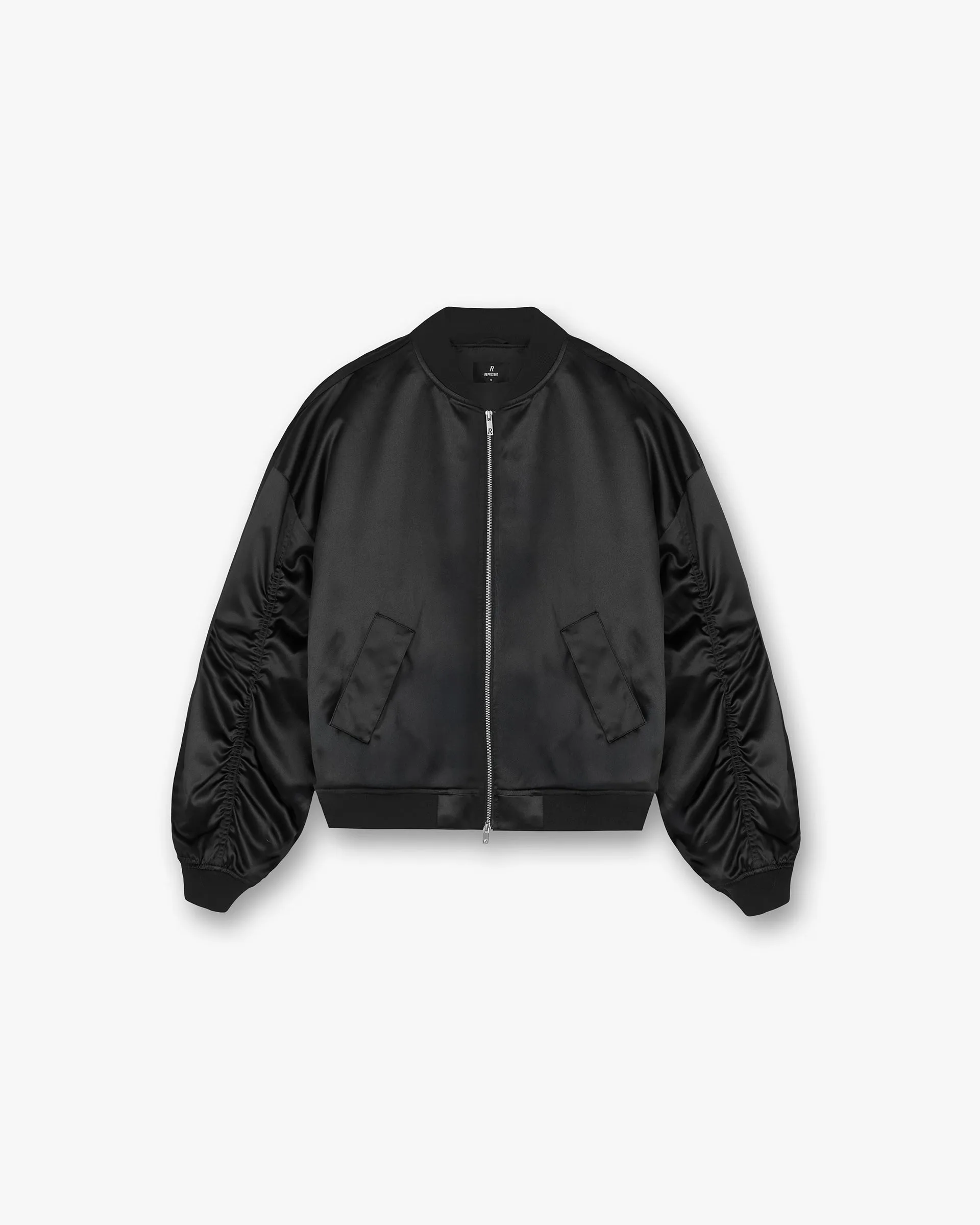 Satin Bomber - Black FlexibleHoodDesign