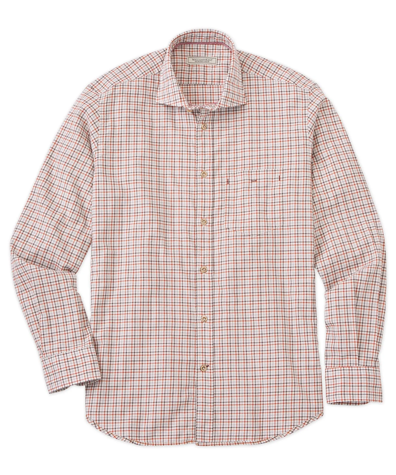 Tight Tattersall Check Long Sleeve Sport Shirt Soft Touch Fabric