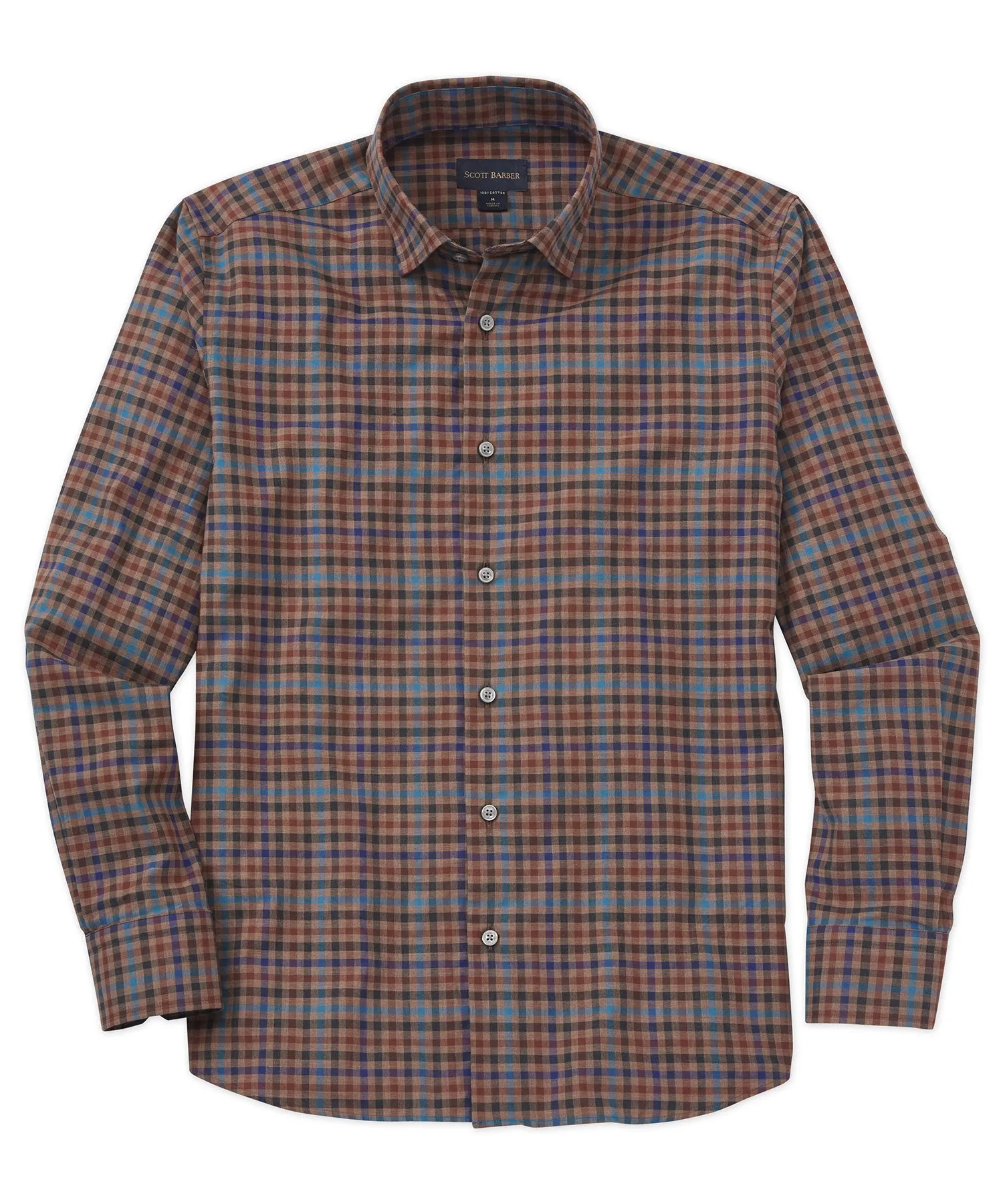 Cotton Melange Twill Sport Shirt Tall friendly