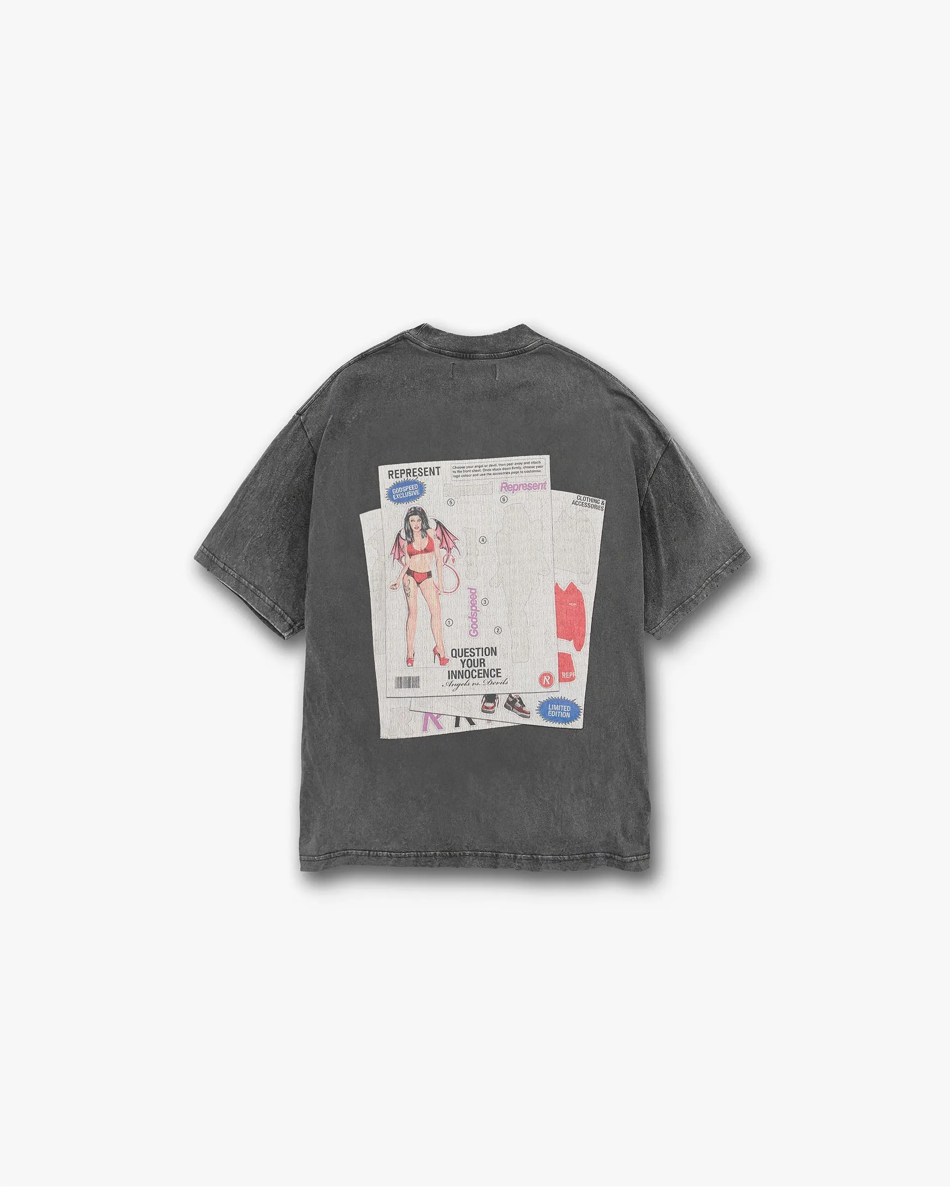 Question Your Innocence T-Shirt - Vintage Grey Smart Design vacation wear