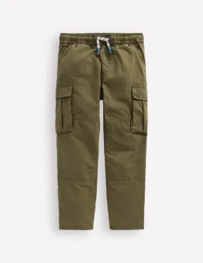 Adventure Cosy Lined Trousers-Woodland Green Quick Slip Perfect Comfort