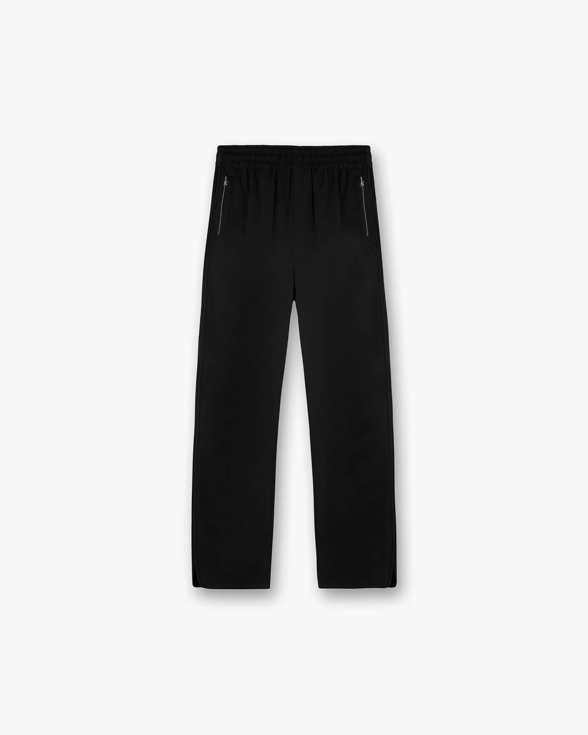 Durable Stitching BreathableMaterial Piped Track Pant - Jet Black