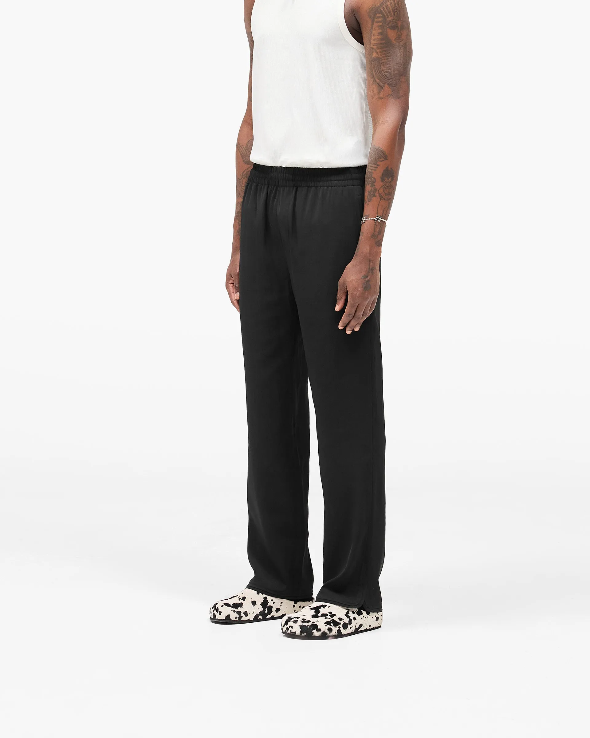 work mode Stylish Waistband Piped Track Pant - Jet Black