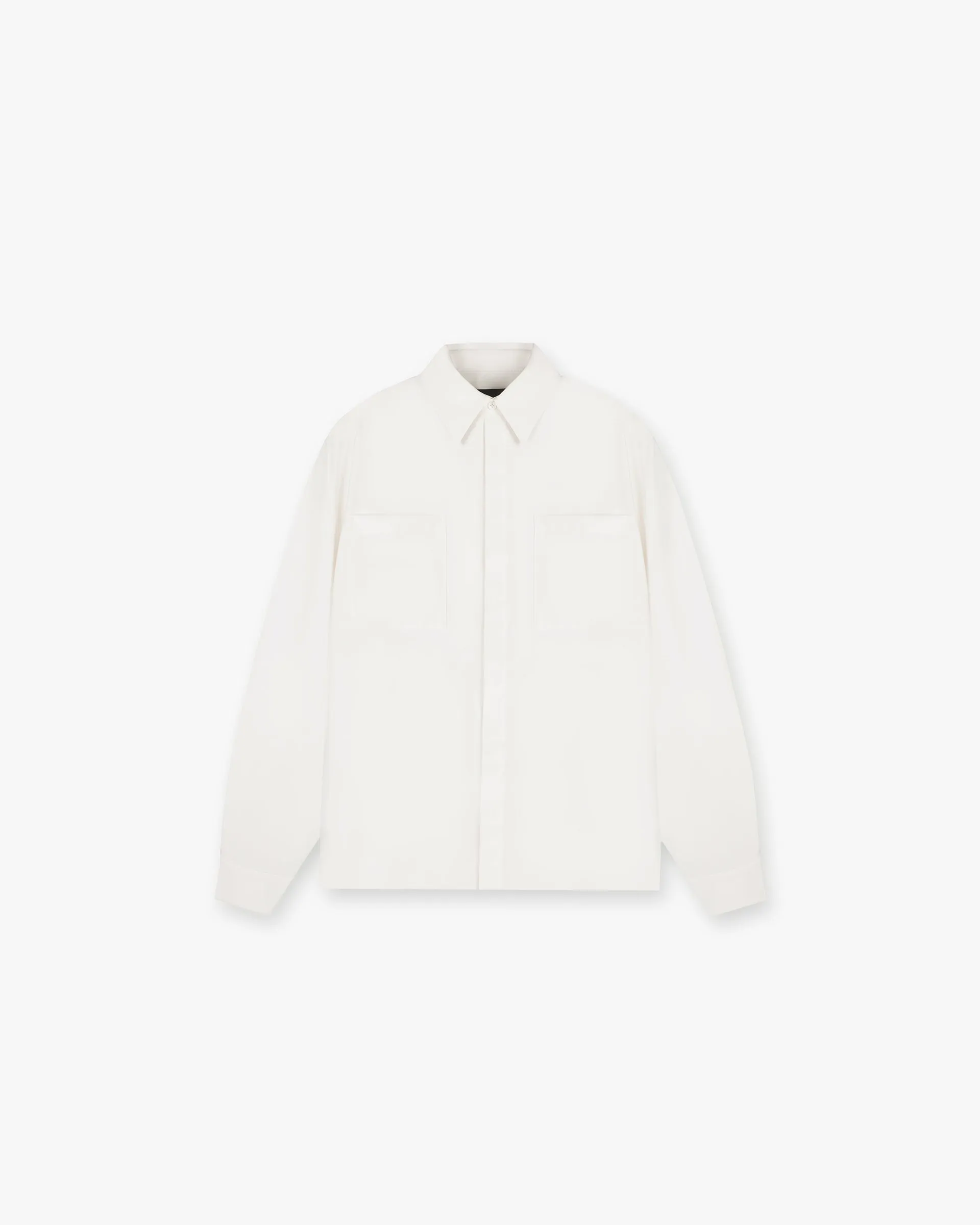 Initial Shirt - Flat White Relaxed Look Sustainable Dye Process