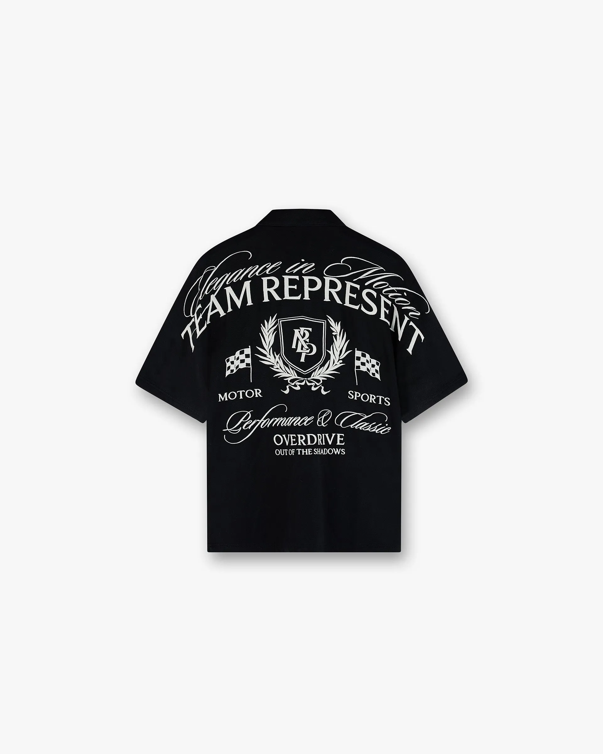Represent Crest Shirt - Jet Black Formal Elegance