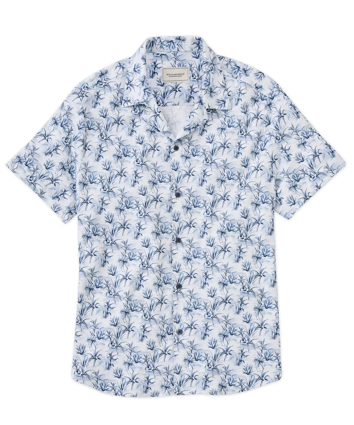 Designer Touch Seagrass Print Camp Shirt