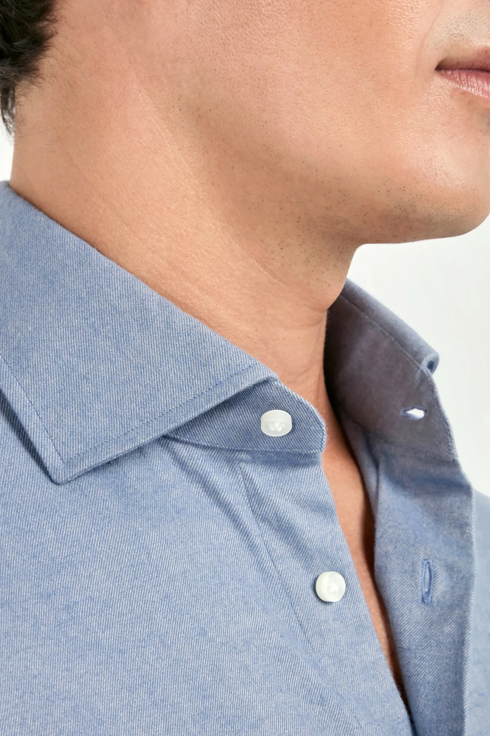 Daily Fit Star Soul Avio brushed cotton shirt - Made In Italy