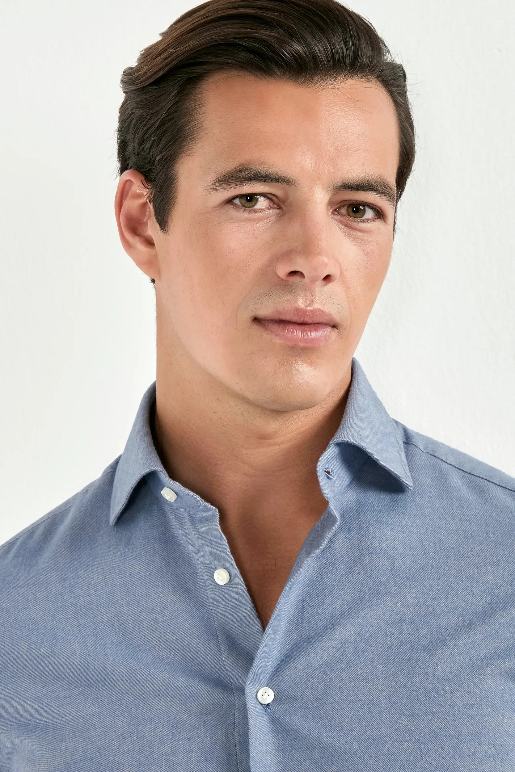 Avio brushed cotton shirt - Made In Italy Metal Core