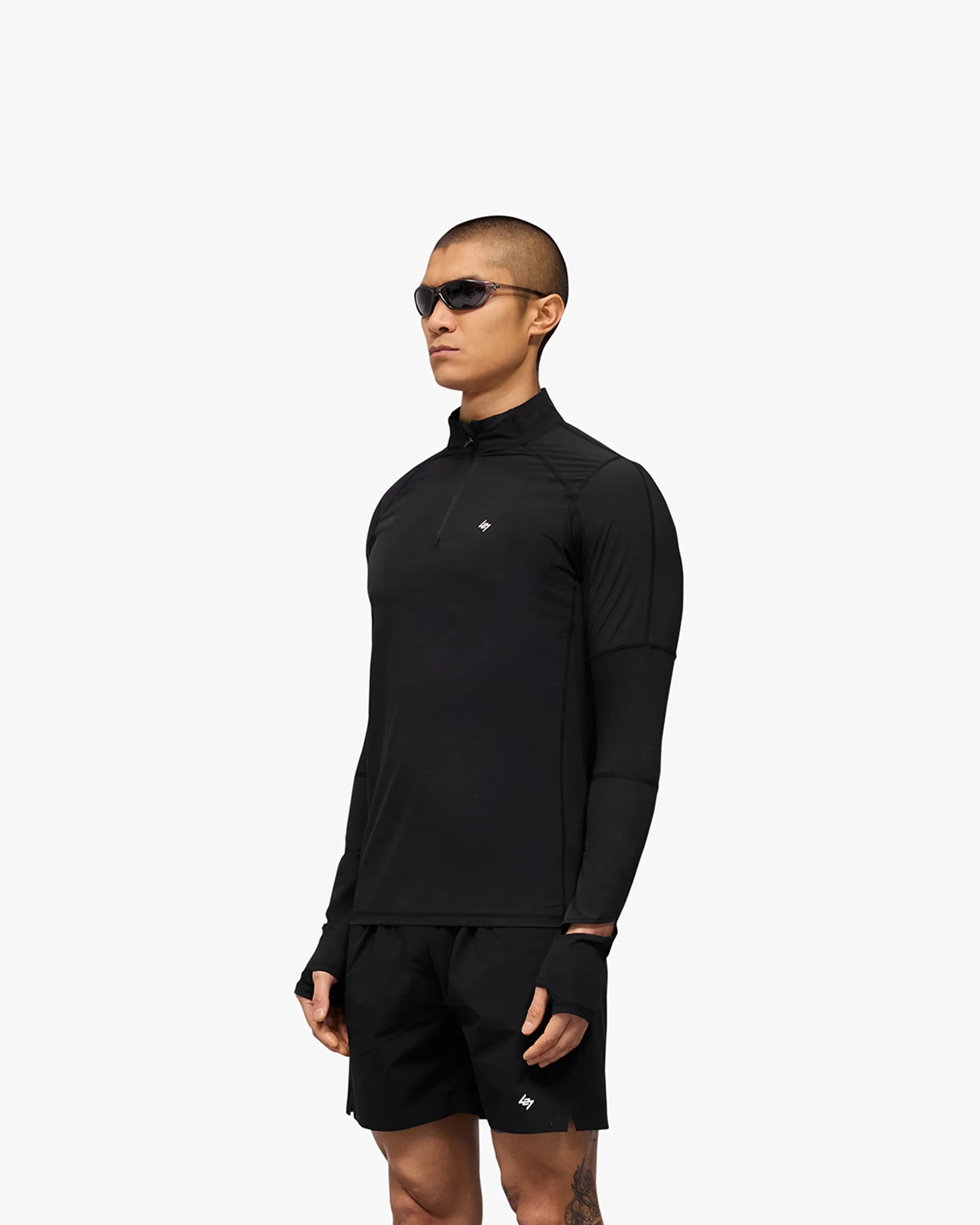 Eco Friendly 247 Run Quarter Zip - Jet Black