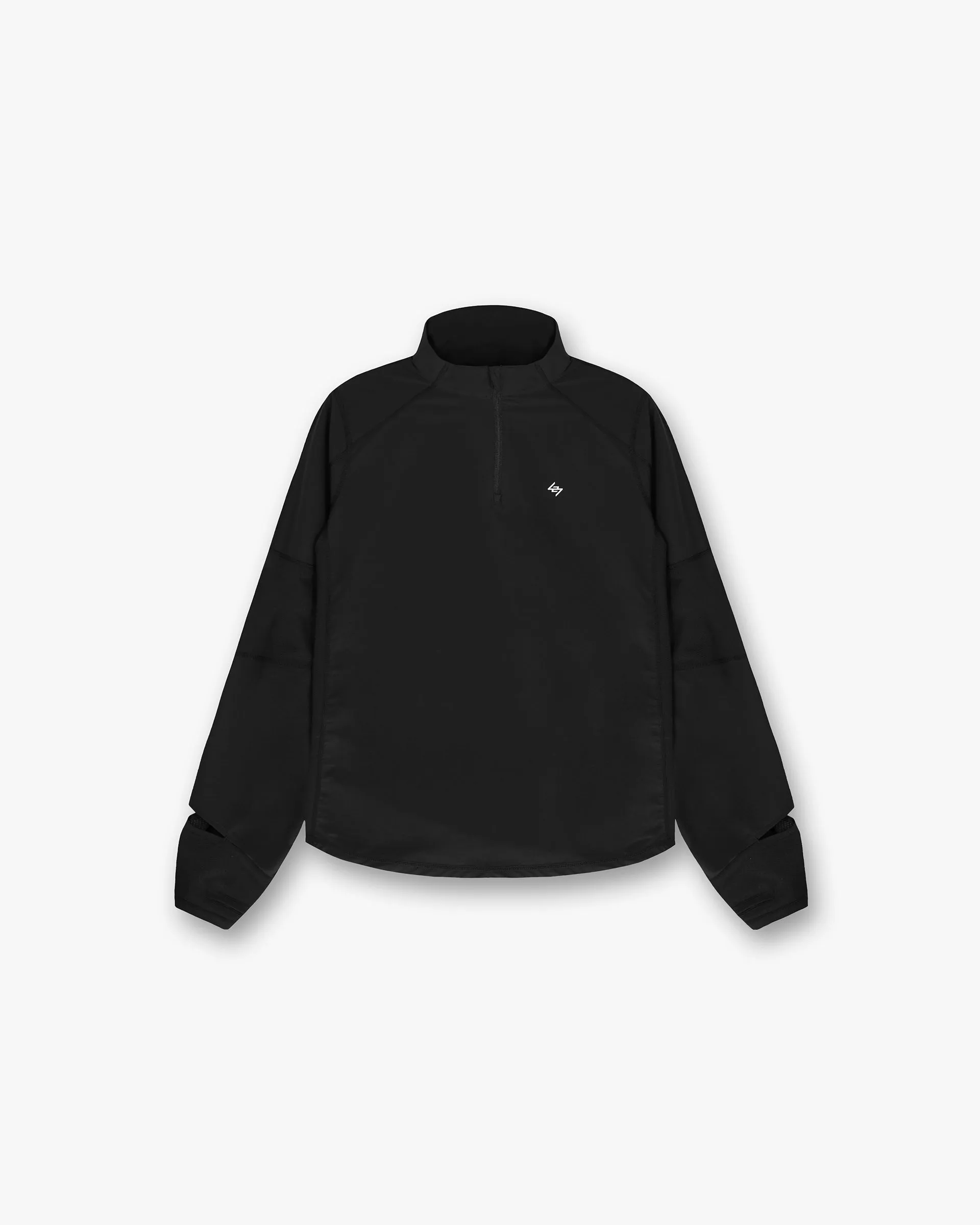 AdjustableHem 247 Run Quarter Zip - Jet Black