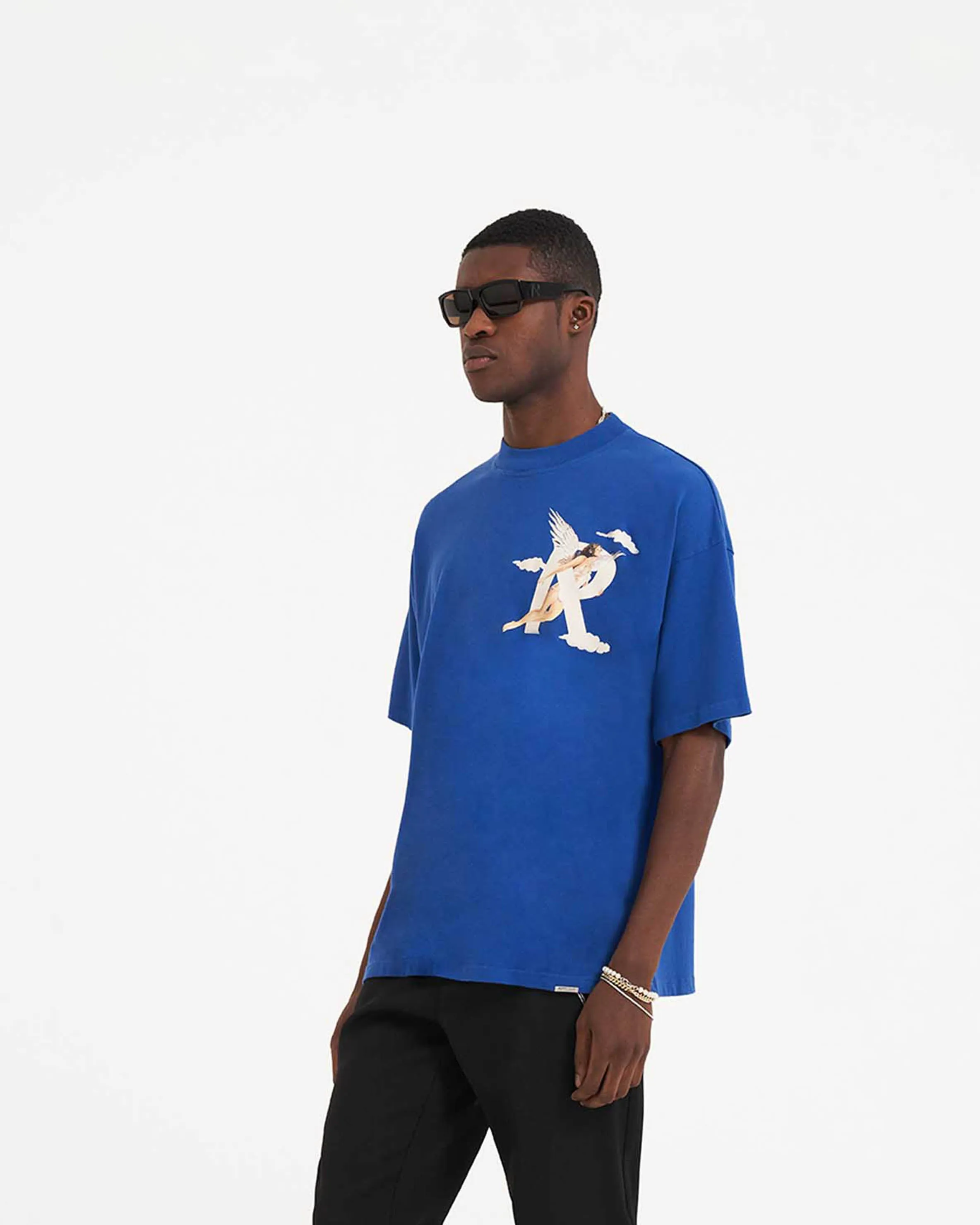 contrast OdorResistant Fabric Storms In Heaven T-Shirt - Cobalt