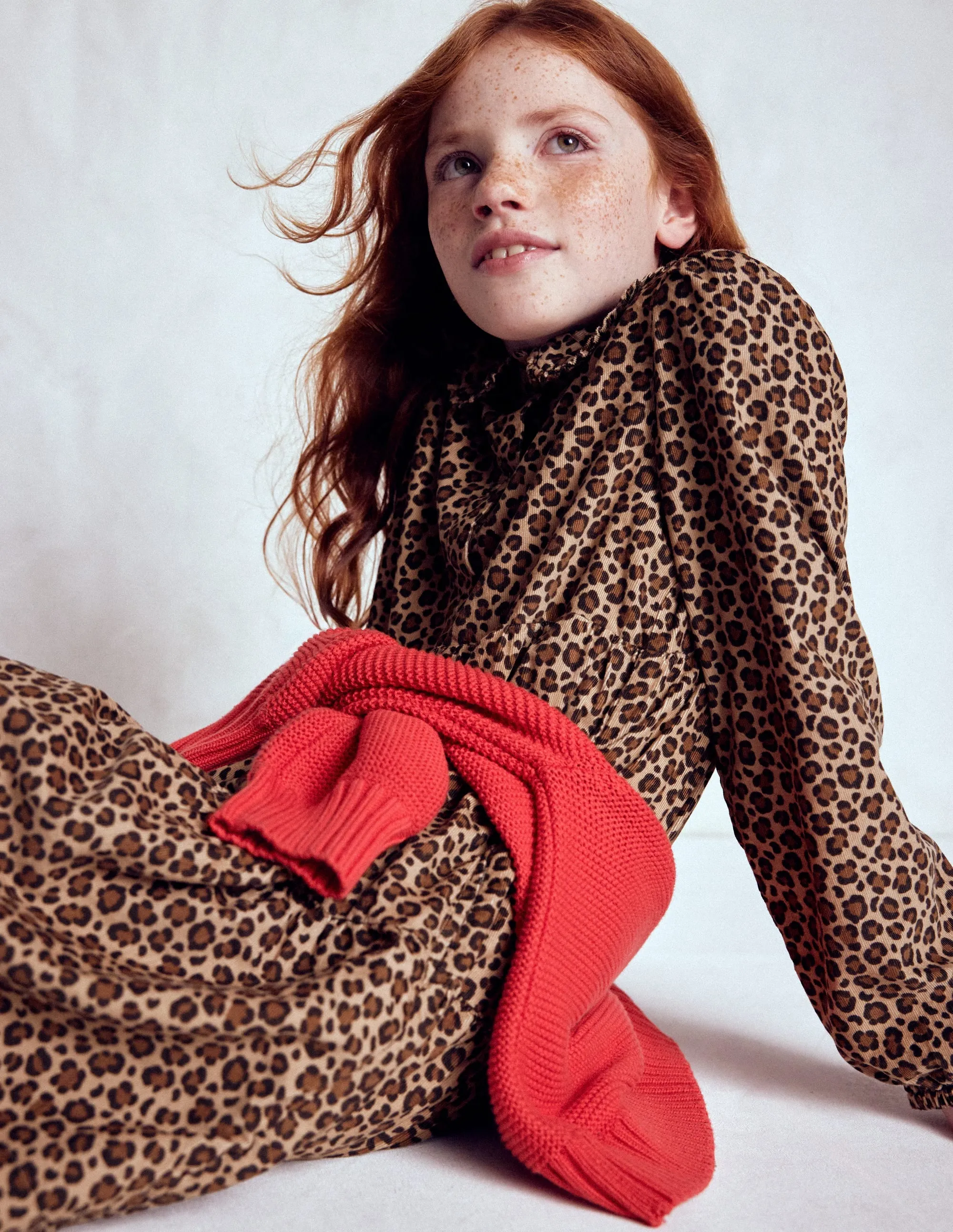 Minna Collared Woven Dress-Leopard Fashion Forward