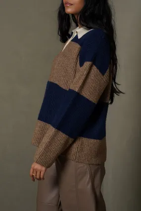 Cozy Wardrobe VARSITY STRIPE SWEATER