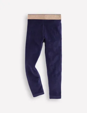 Dynamic Motion Velvet Leggings-Starboard Blue