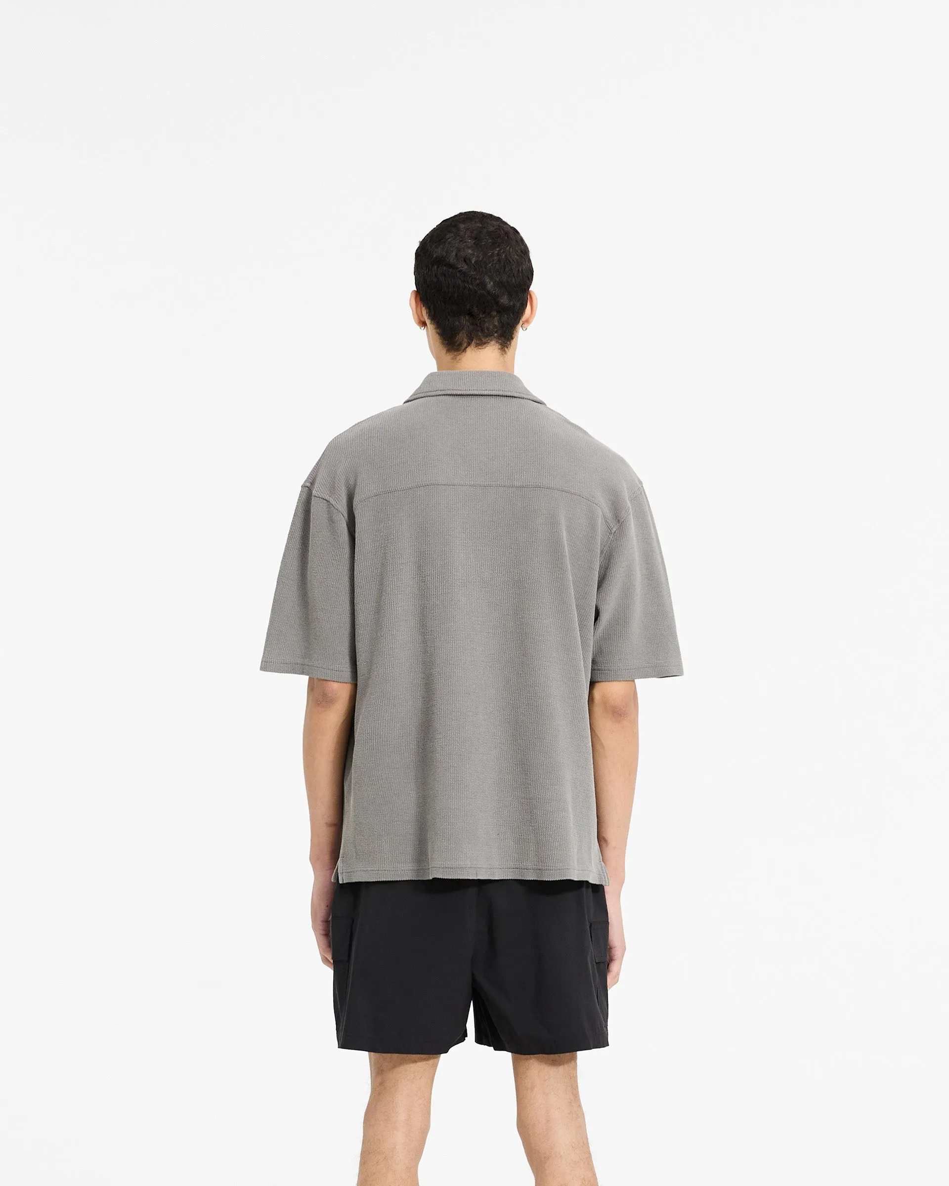 Waffle Shirt - Ultimate Grey Seasonal Trend Polished Finish