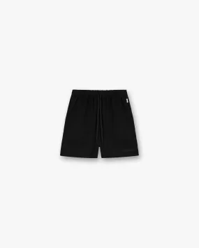 Casual Flex Fit Waffle Shorts - Black