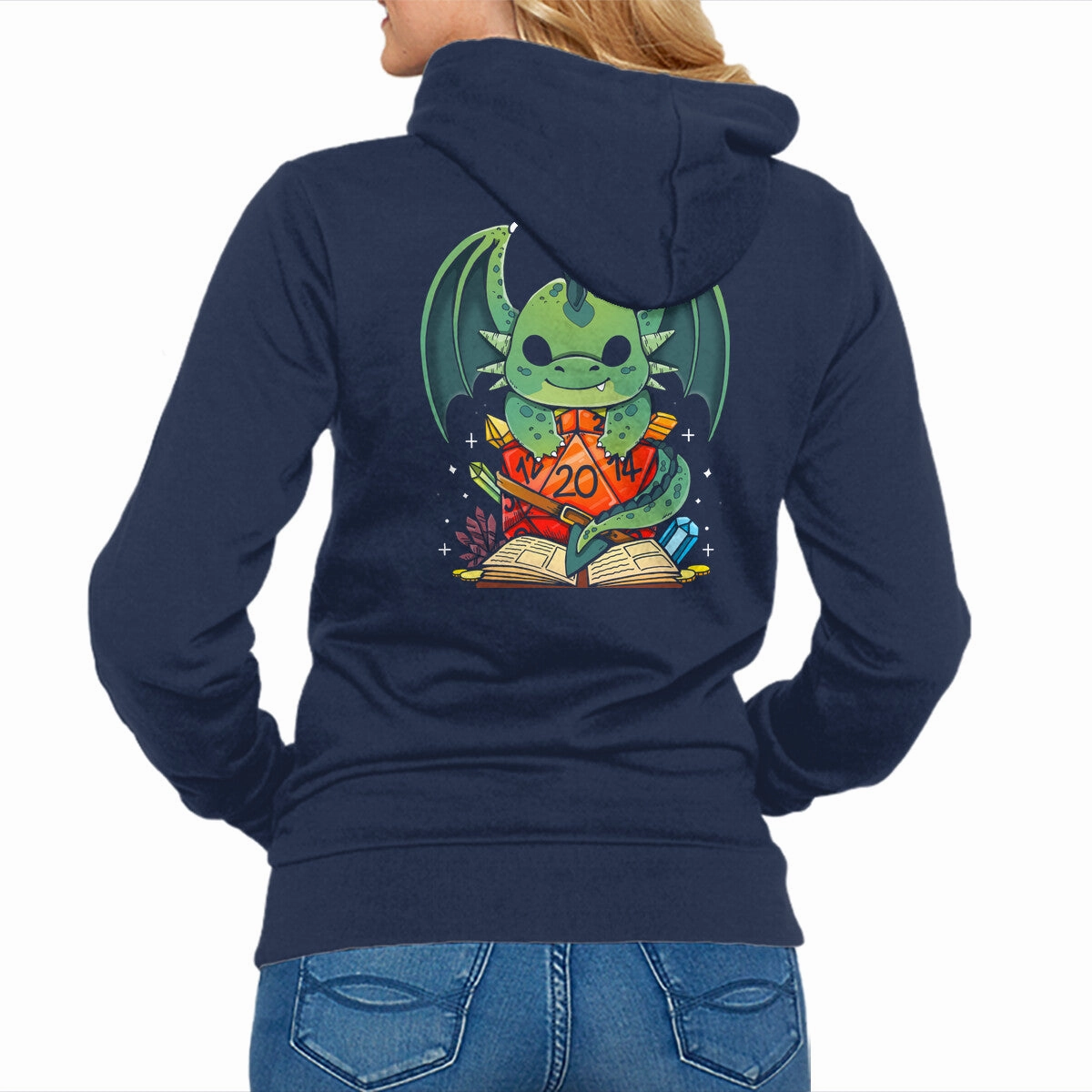 Cute Dragon Dice Street Wear Two-Tone Design