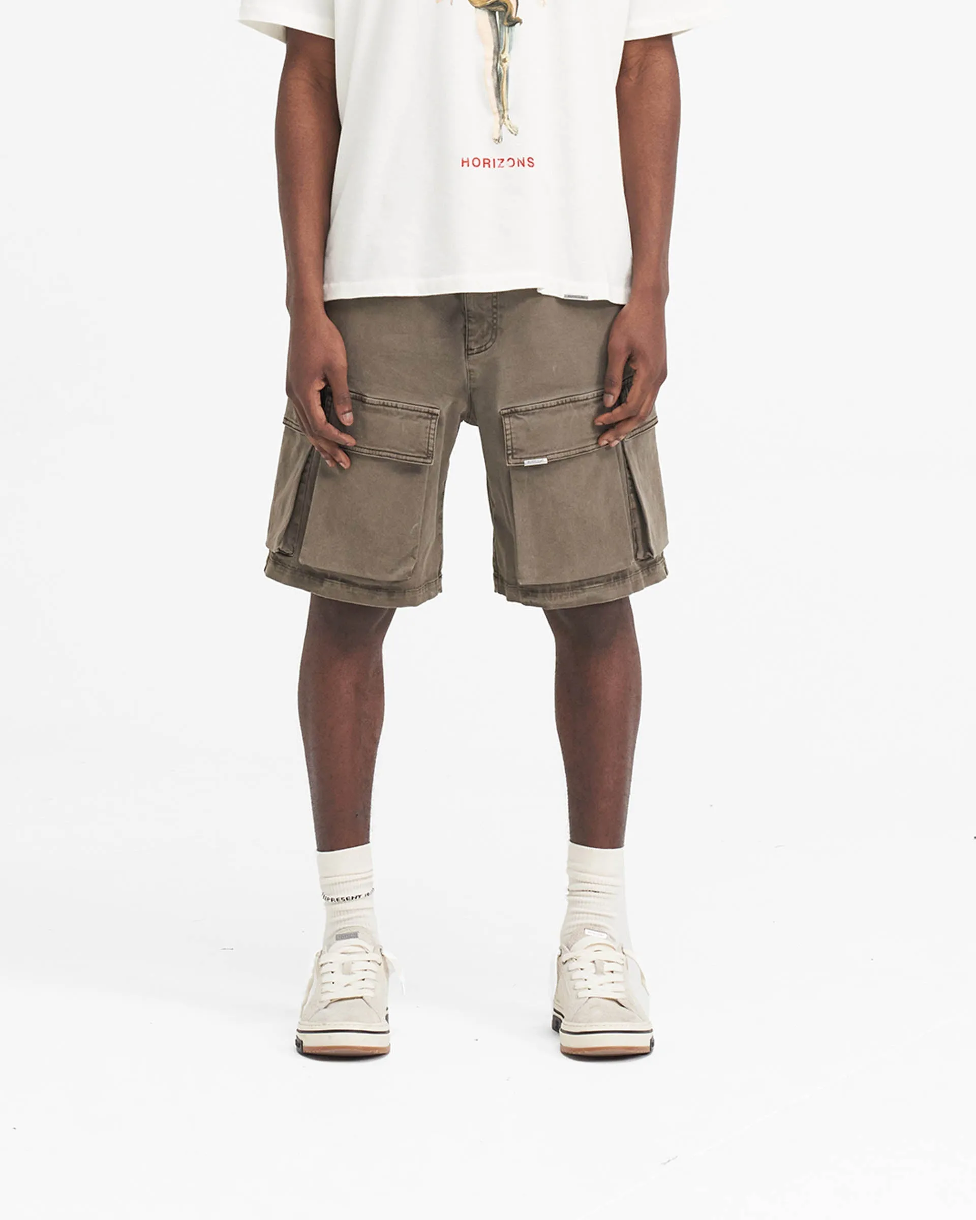 Stain Release Finish Washed Cargo Short - Dawn