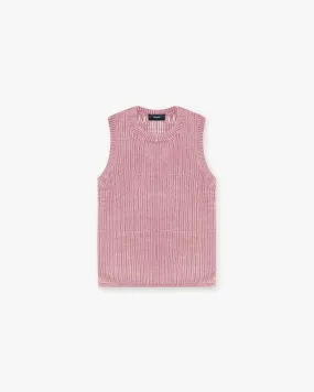 Washed Knit Vest - Sunrise Cozy Fitting