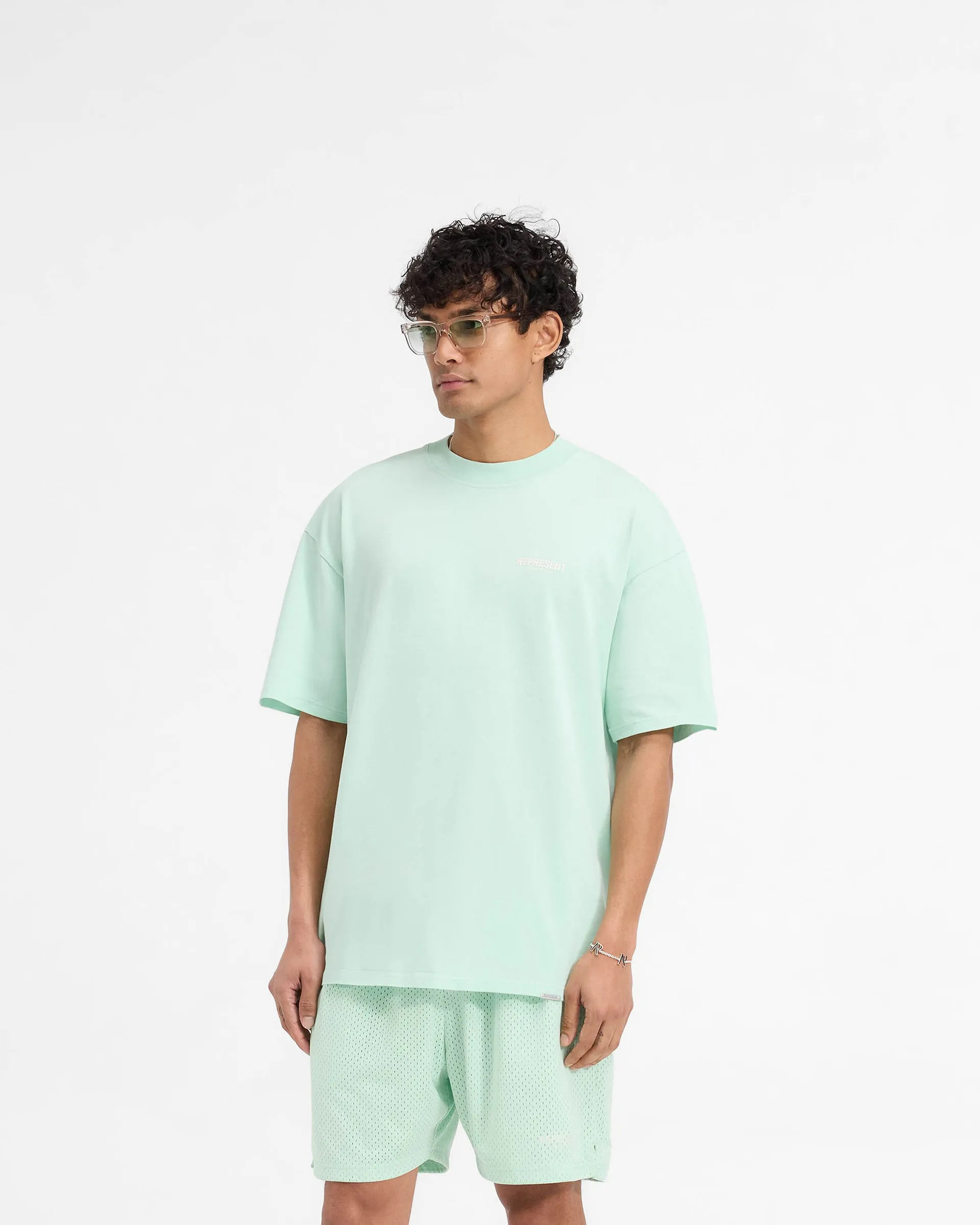 Represent Owners Club T-Shirt - Pistachio Soft Material Layered Look Wear
