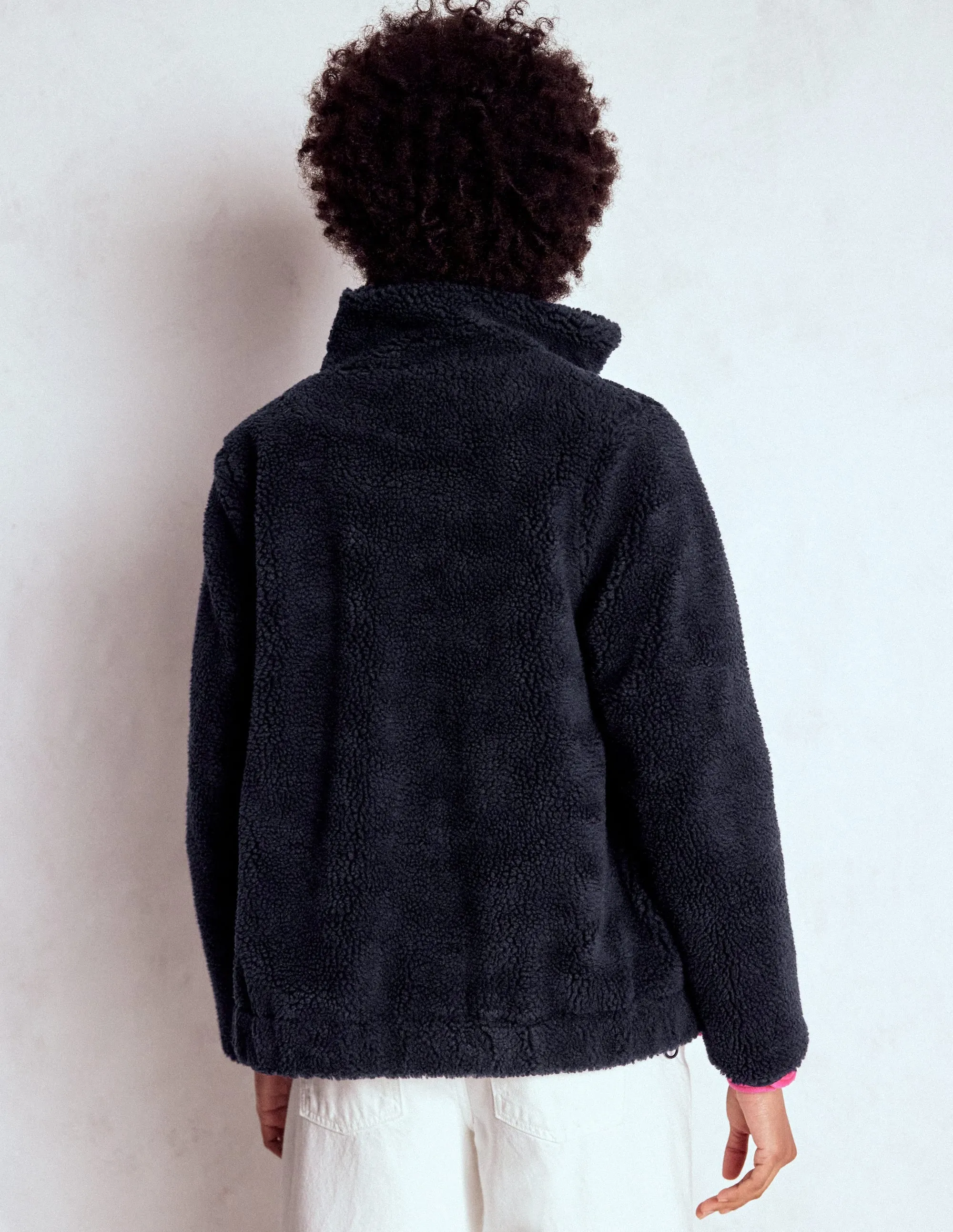 Essential Fit Westminster Borg Jacket-Navy