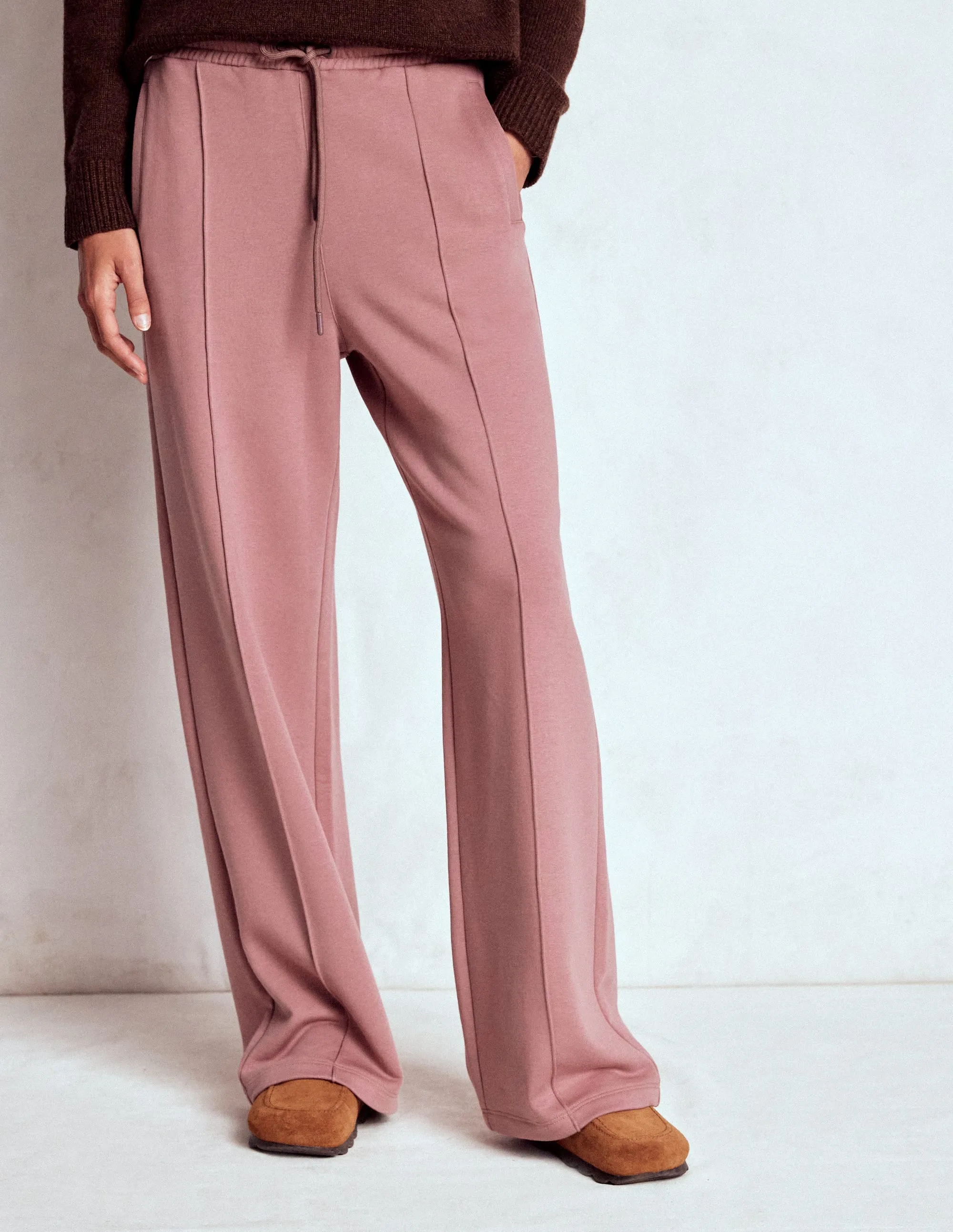 Wide Leg Joggers-Blushing Rose Bootcut shape Full Coverage