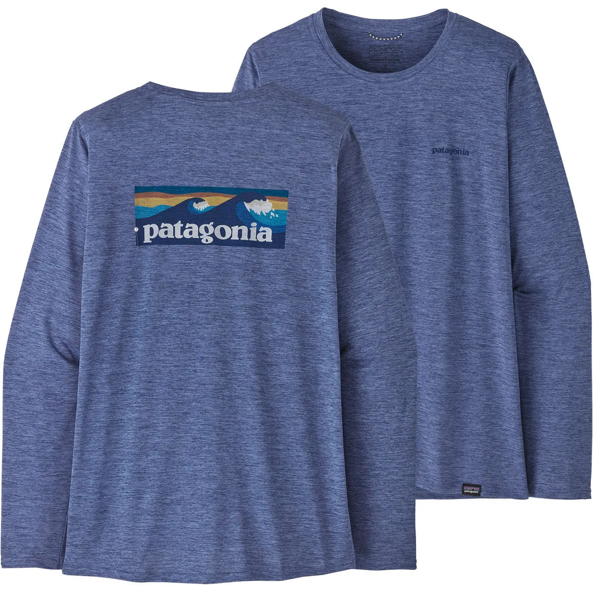 Durable Binding HighDurabilityWeave Women's Long-Sleeved Capilene Cool Daily Graphic Shirt - Waters