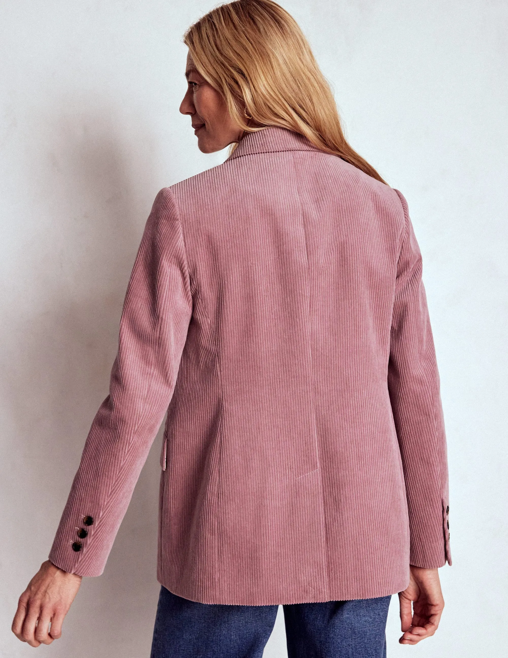 Woodbridge Cord Blazer-Blushing Rose Lightweight Windbreaker Tech