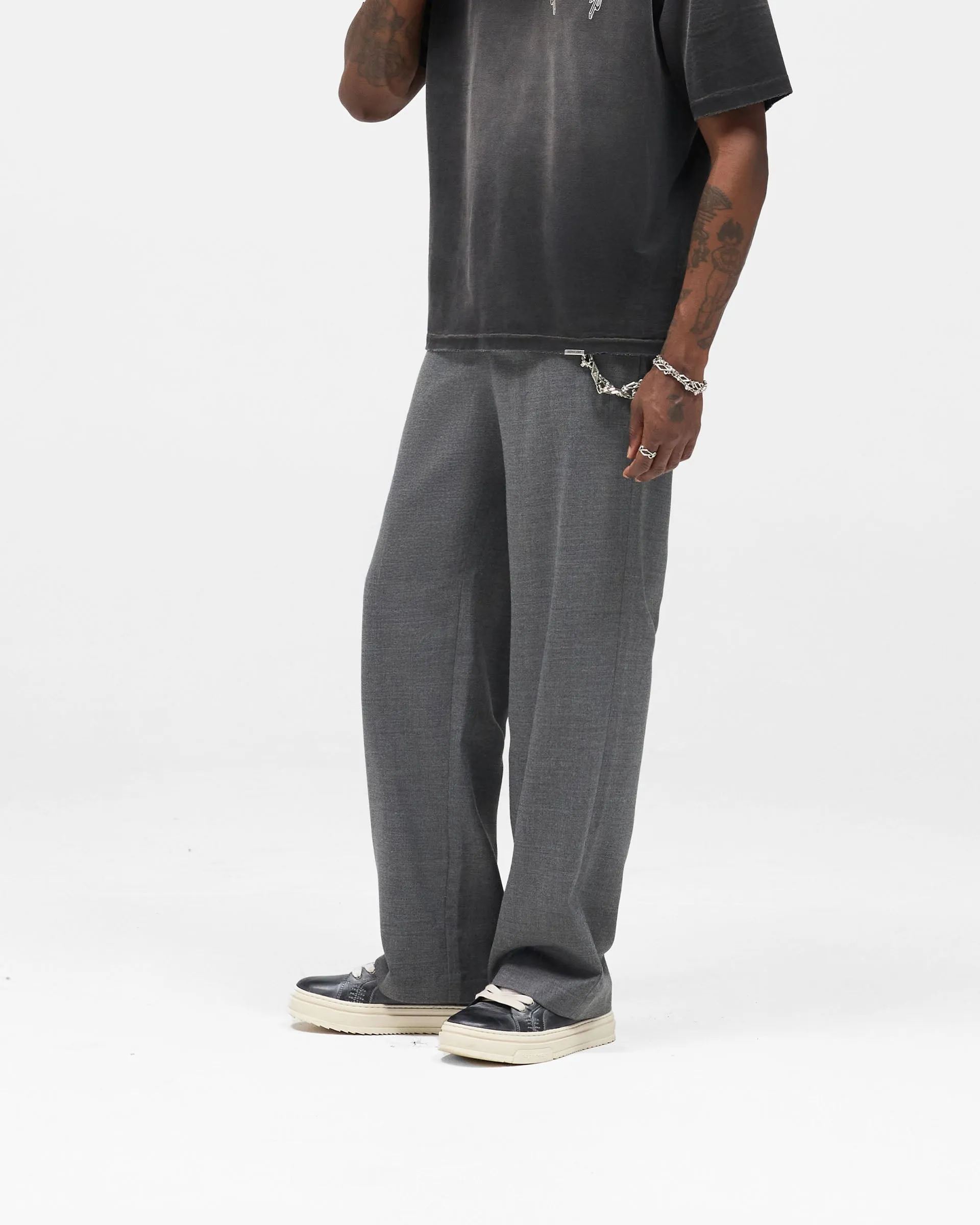 Fade Resistant Dye FourWayStretch Wool Pant - Grey