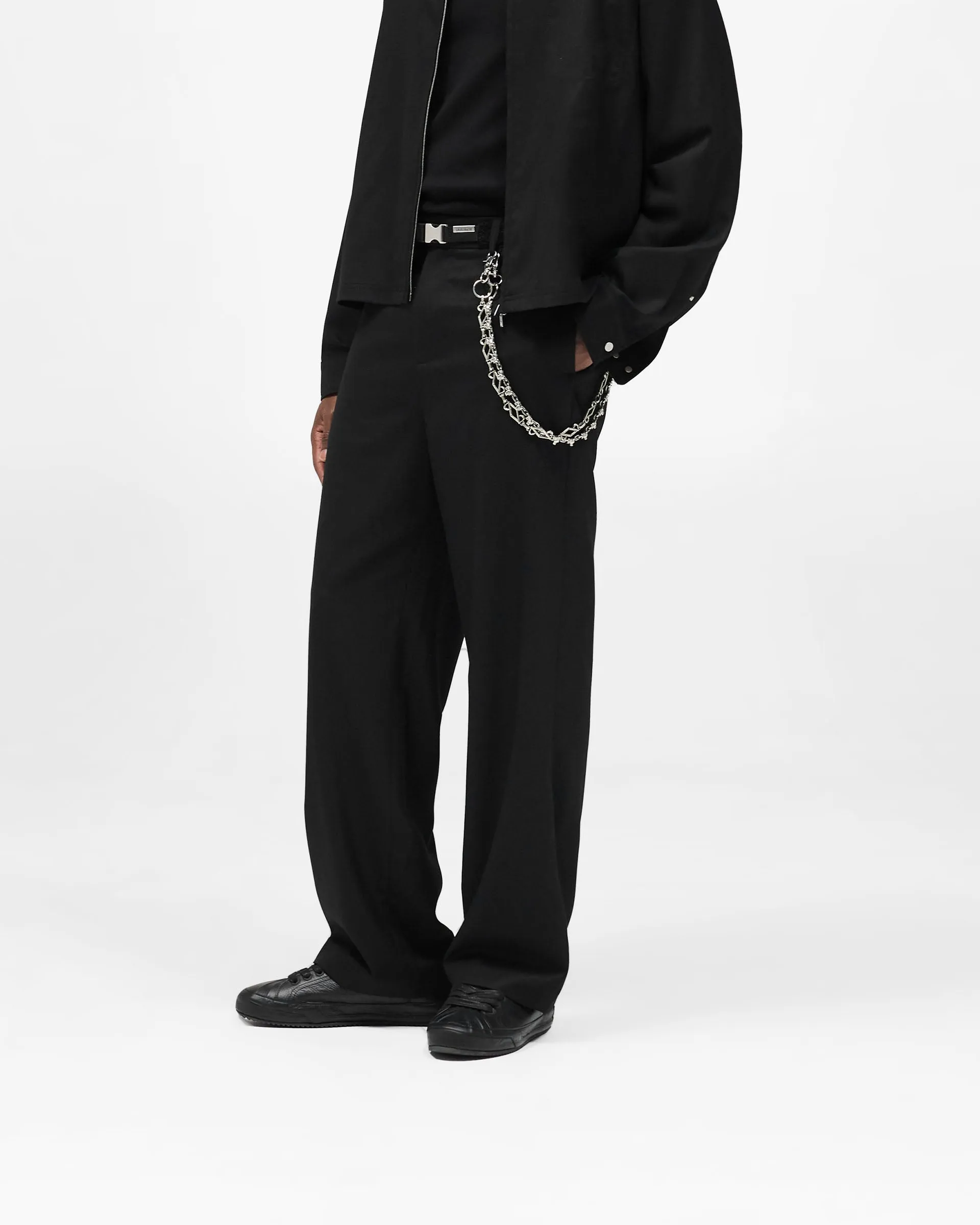 Wool Pant - Jet Black TaglessLabel Smooth Fit Lining