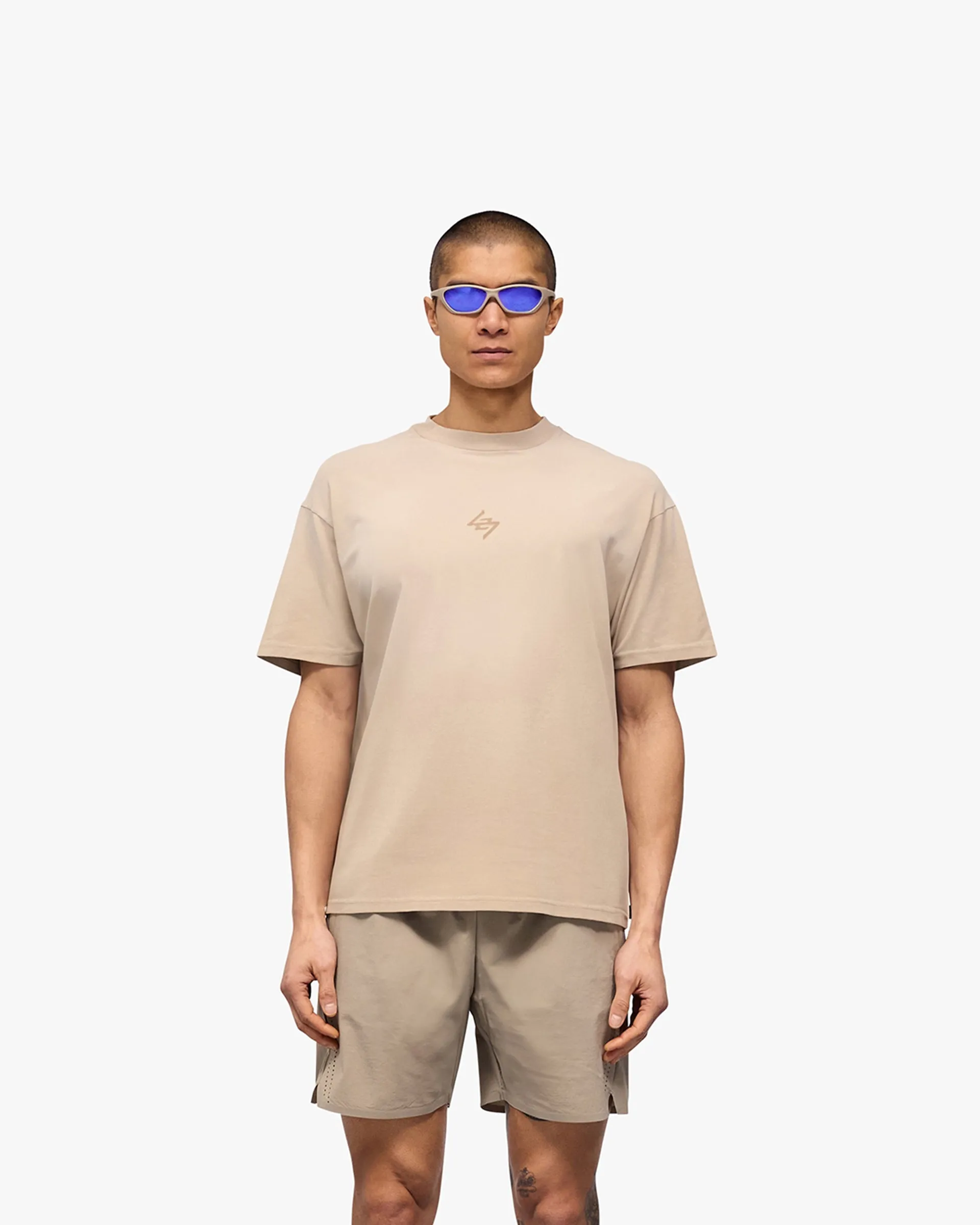 Durable Stitching Comfy Layering 247 Motion Oversized T-Shirt - Pebble