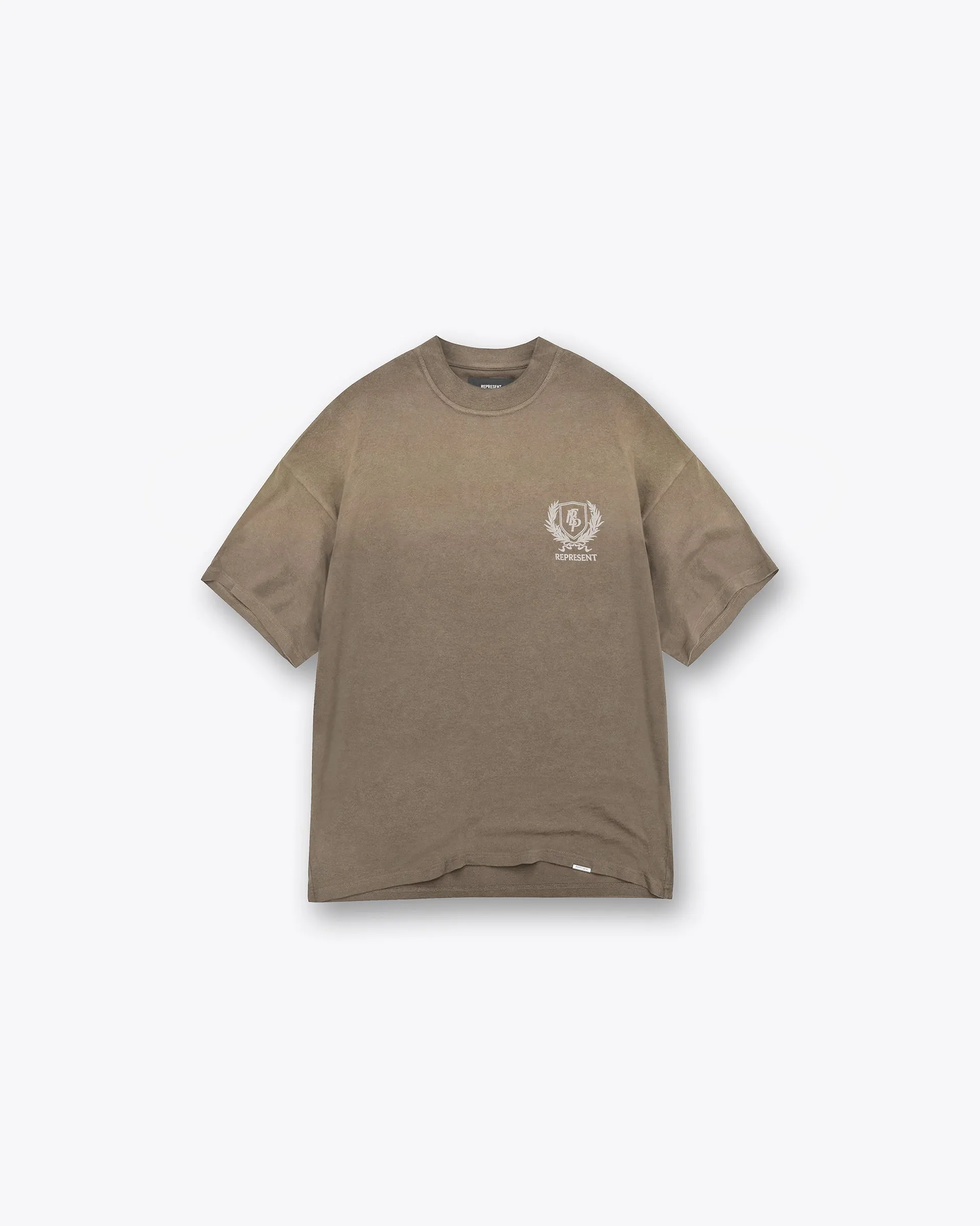 Crest T-Shirt - Dark Taupe Holiday Style Garment Dyed Finish